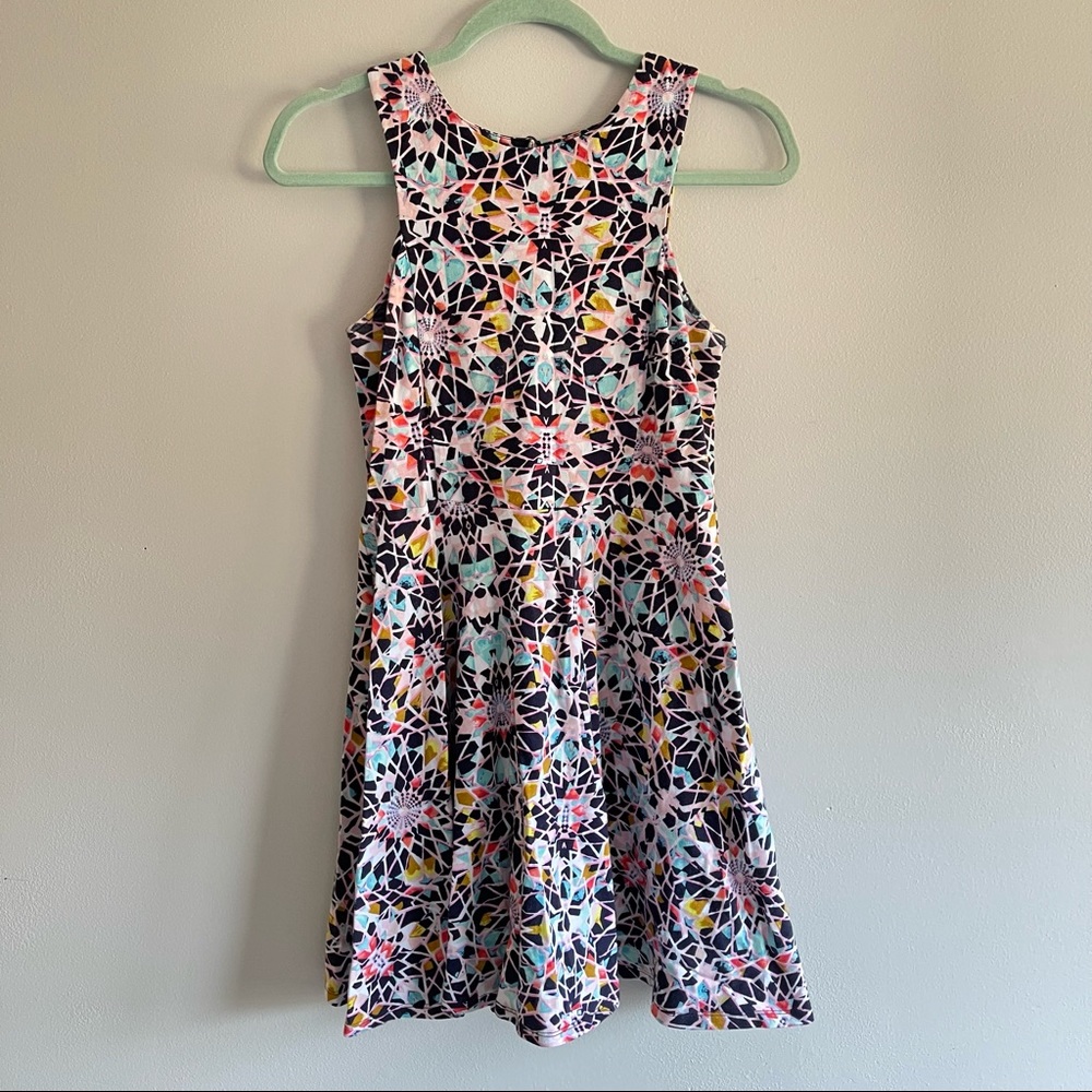 Xhilaration Multicolor Sleeveless Skater Dress Size Medium